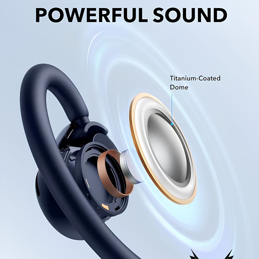 TJM Anker soundcore V20i Adjustable Ear Hooks Earbuds - Blue