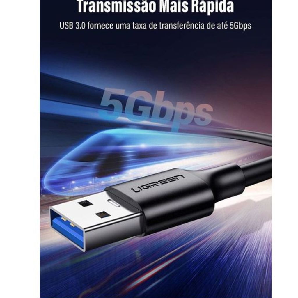 TJM UGREEN UG-20881 USB-A to Type-C Cable - 0.5m