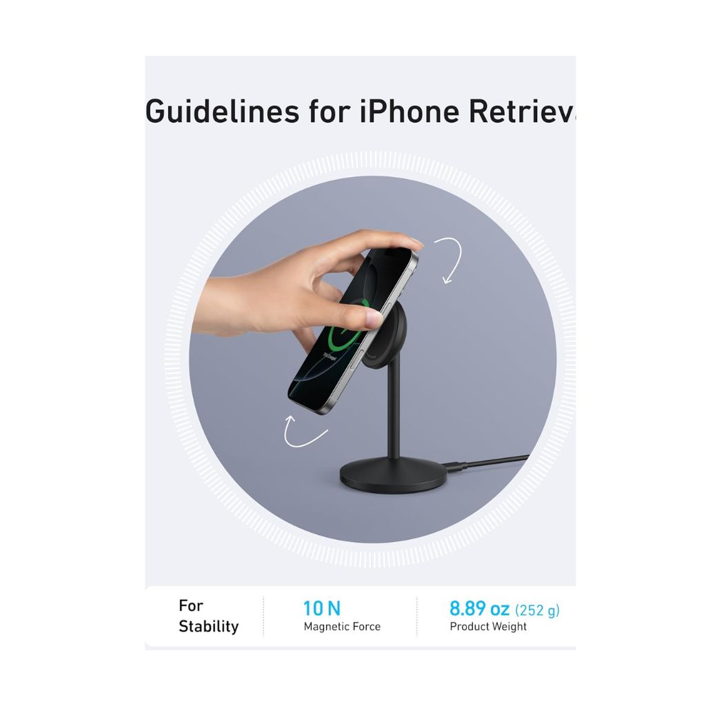 TJM Anker MagGo Wireless Charger Stand - Black