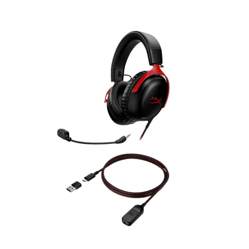 TJM HyperX Cloud III Wired Gaming Headset - Black & Red