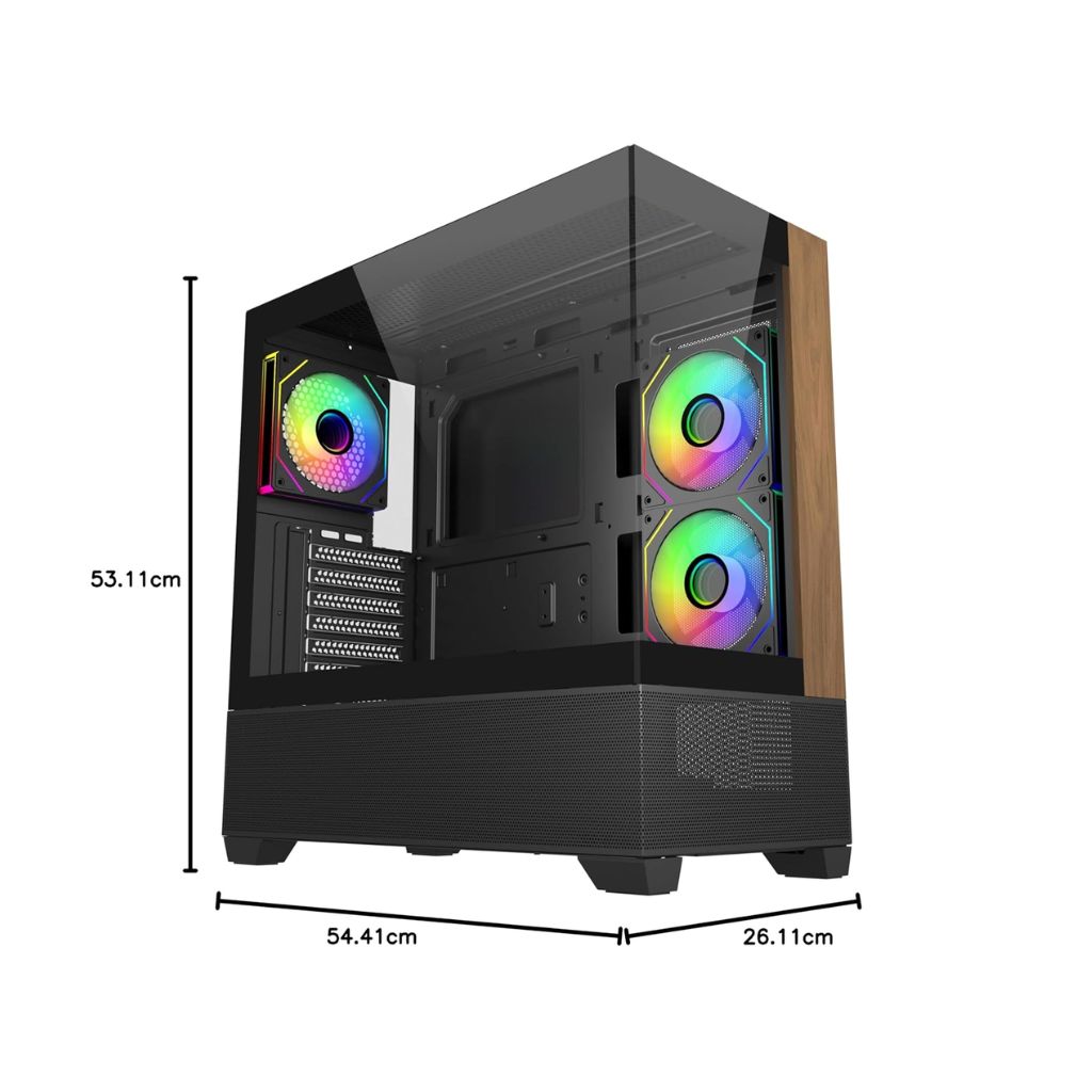 TJM Cooler Master Master Elite 690 Wood ATX - Black