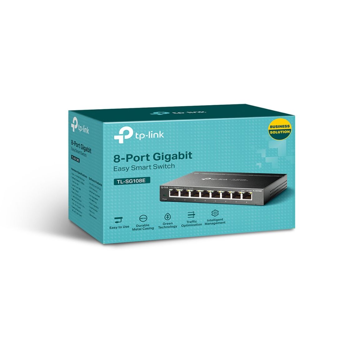 TJM TP-Link TL-SG108E, Gigabit Desktop Switch, 8 Port