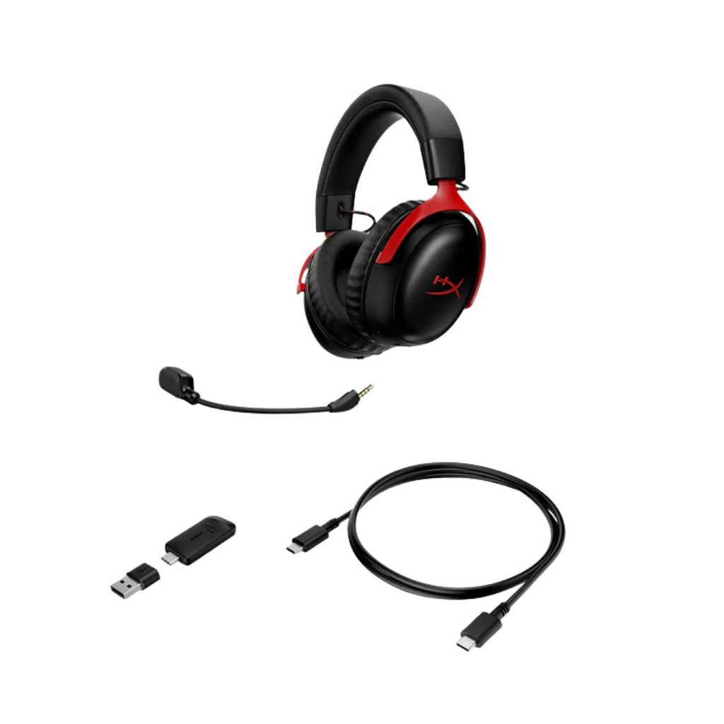TJM HyperX Cloud III S Wireless Gaming Headset - Black & Red