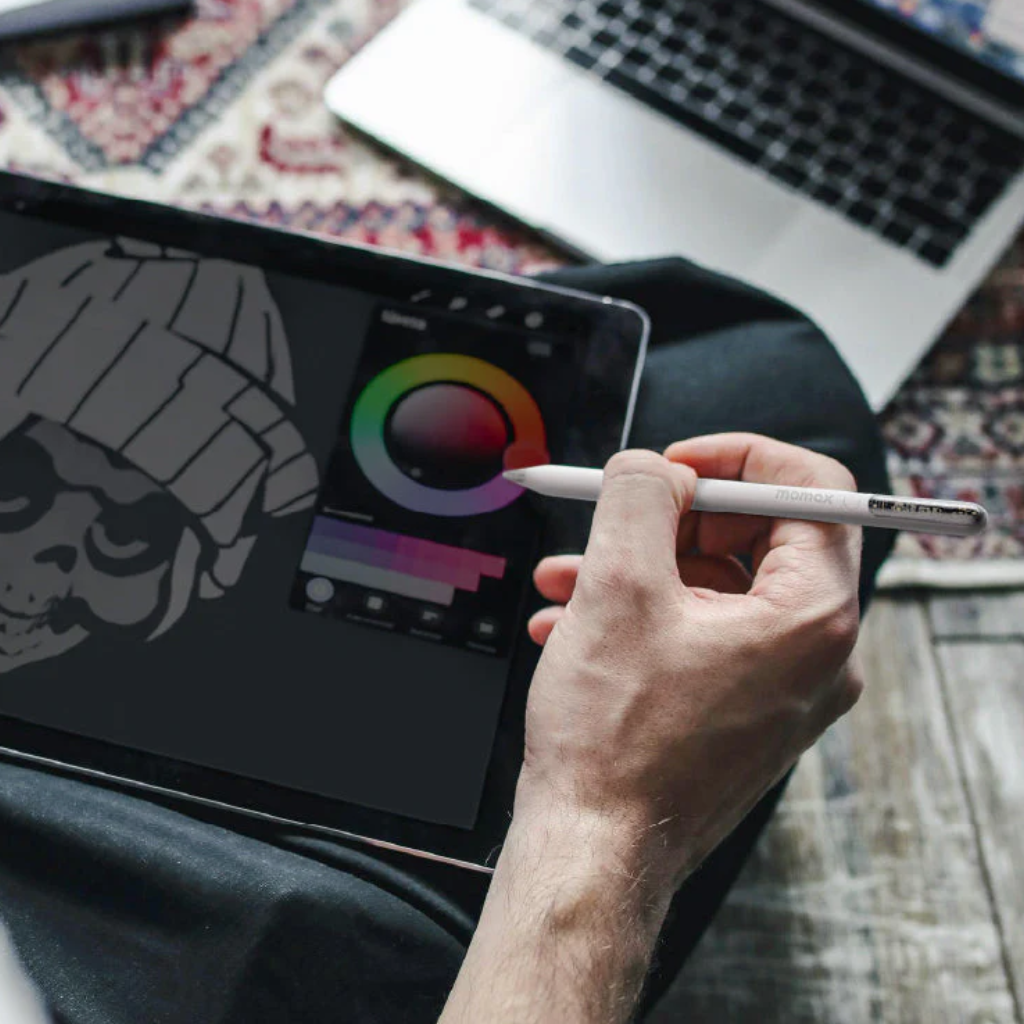 TJM Momax Folio Flow TP11W Find My Active Stylus Pen - White