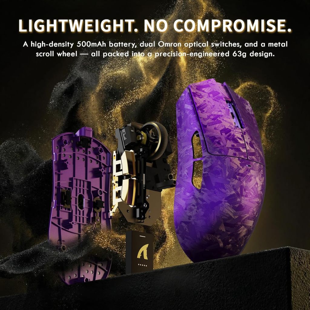 TJM Attack Shark X11 Ultra carbon fiber Wireless - Purple