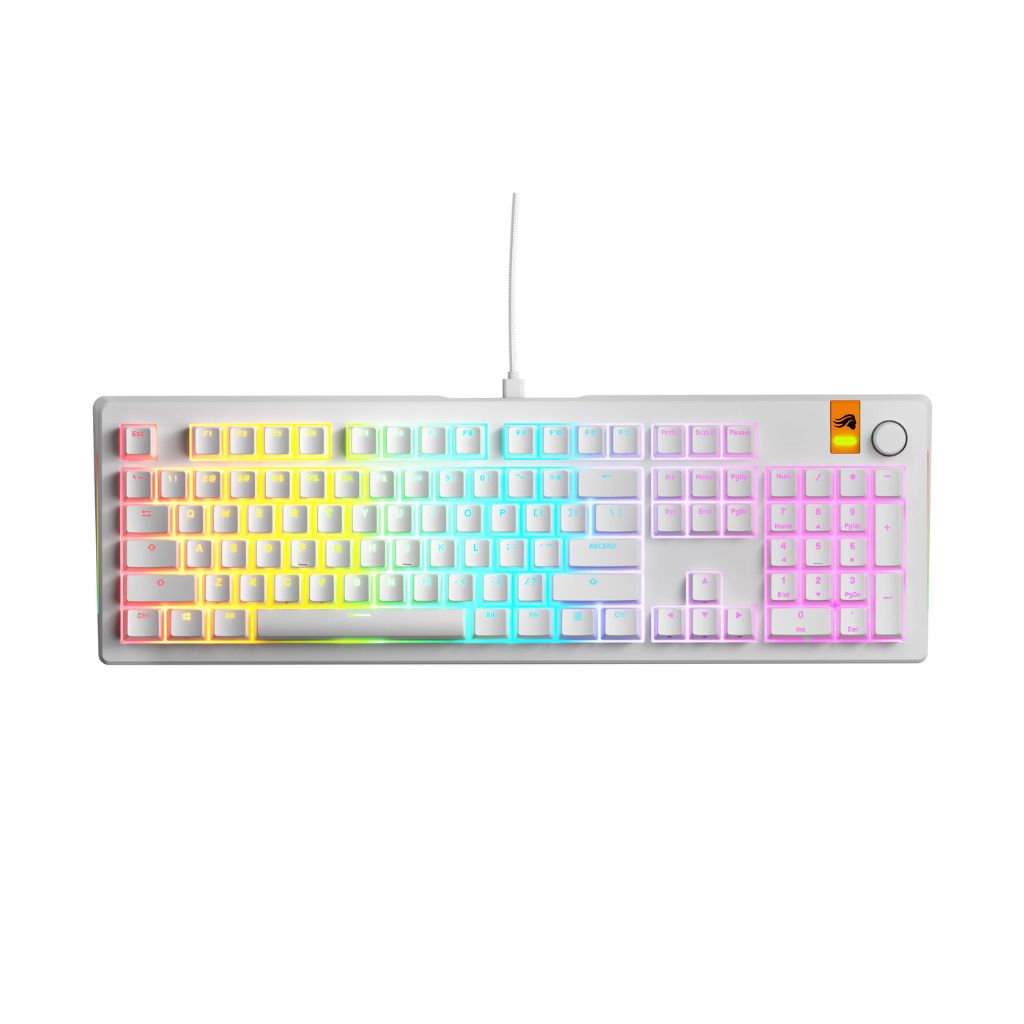 TJM Glorious GMMK 3 Full-Size Gaming Keyboard - White