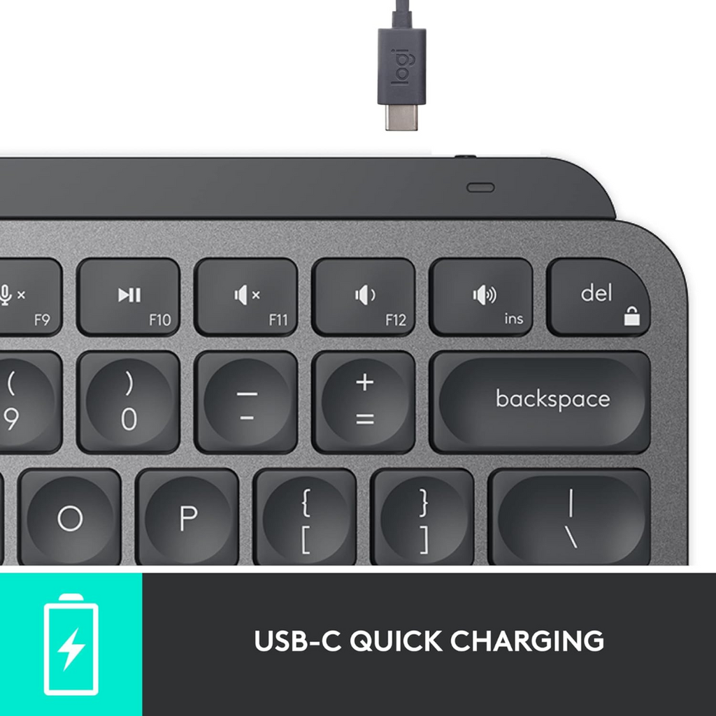 TJM Logitech MX Keys Mini Wireless Keyboard - Graphite