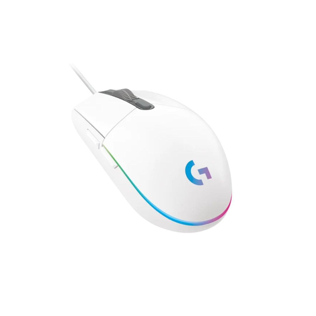TJM Logitech G203 White Wired Gaming Mouse