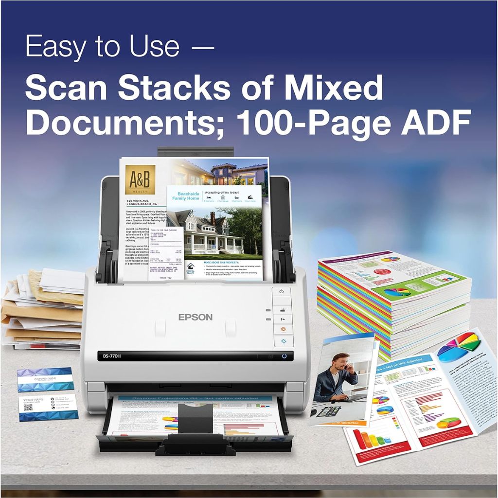 TJM Epson DS-770 II - Color Duplex Document Scanner