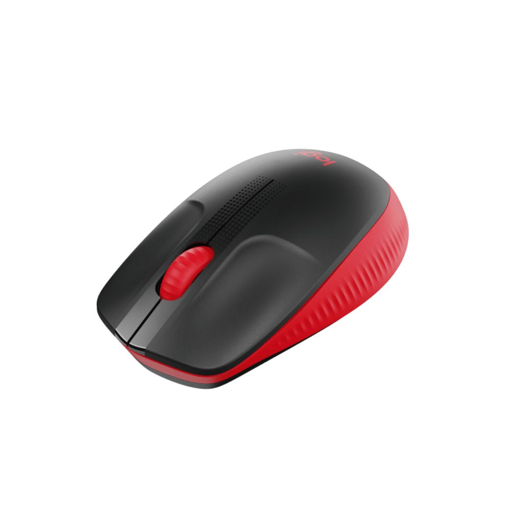 TJM Logitech M190 Full-Size Wireless Mouse - Red
