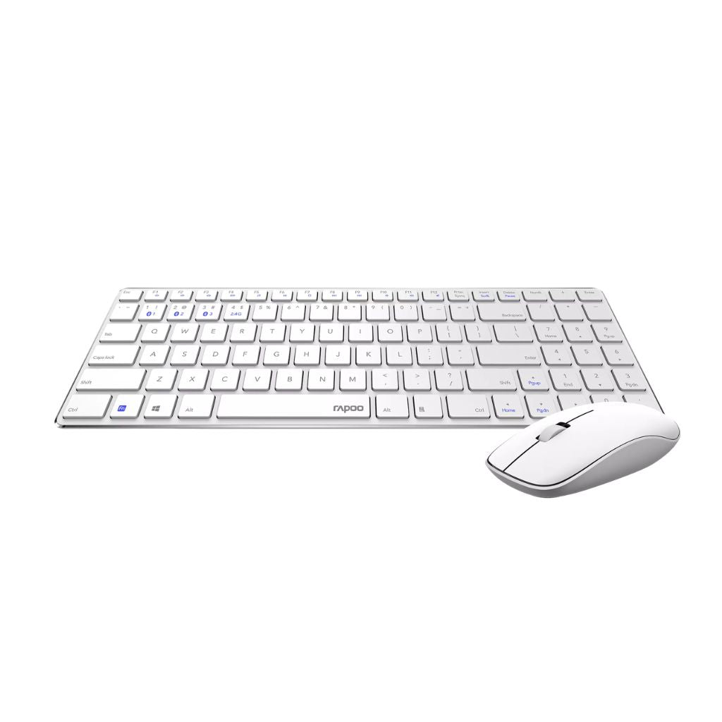 TJM Combo Kit Rapoo 9320M Wireless Keyboard and Mouse - White