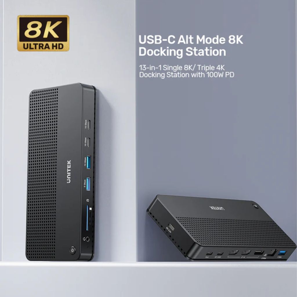 TJM UNITEK USB-C 8K Docking Station with 100W PD - D1104A01