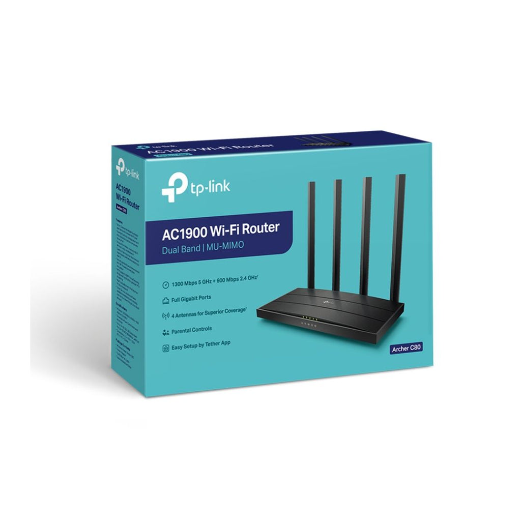 TJM TP Link Archer C80 New AC1900 Wireless MU-MIMO Wi-Fi 5 Router