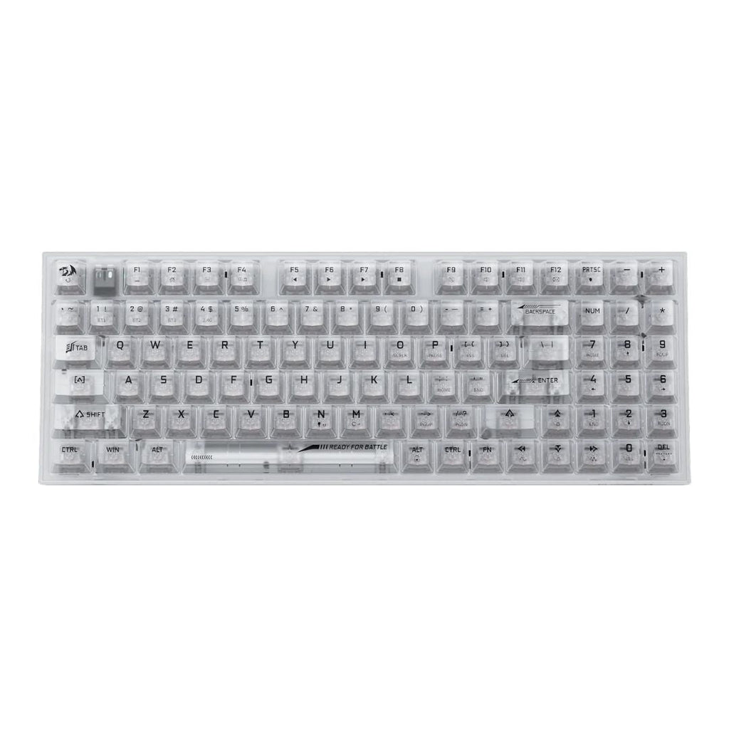 TJM Redragon IRELIA K658CT PRO RGB 90%, USB-C wired, BT , 2.4 GHz wireless Translucent Crystal Switch