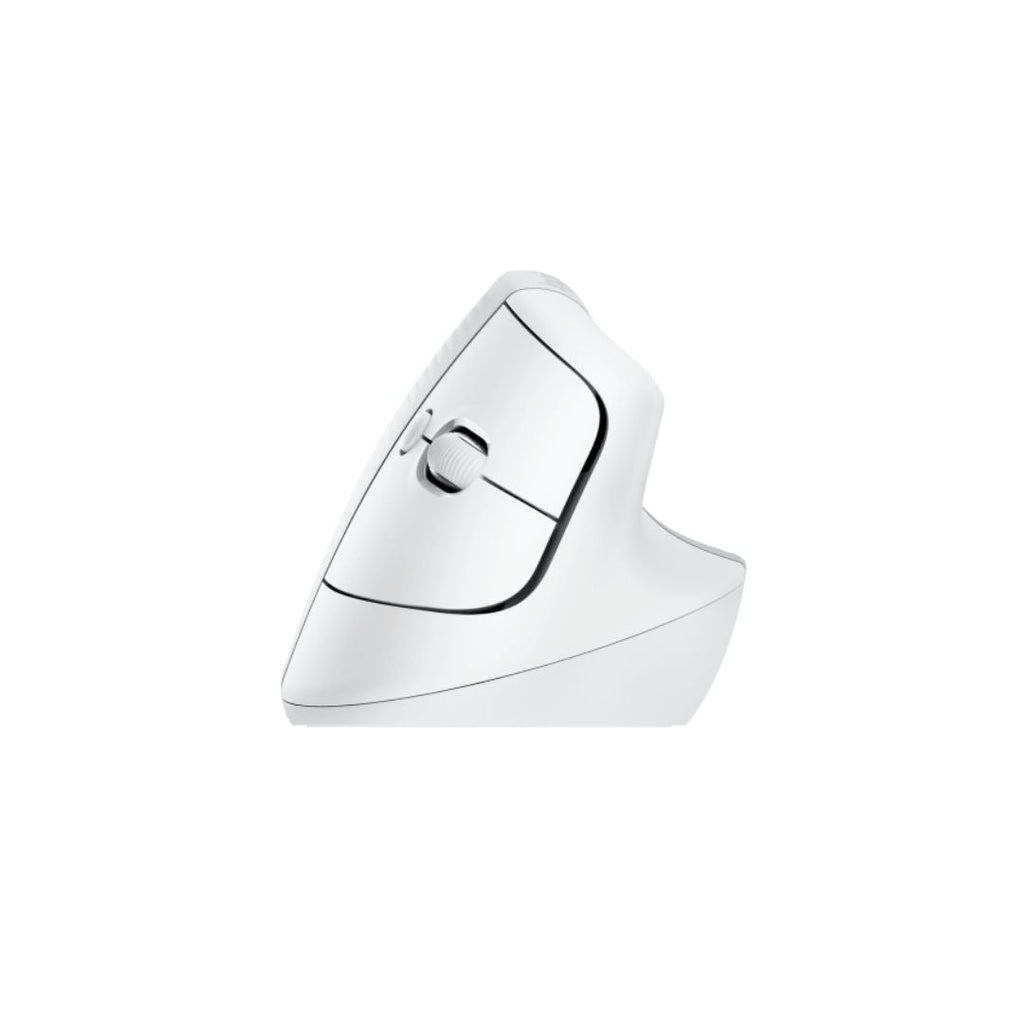 TJM Logitech Lift Vertical Ergonomic, Bluetooth, Wireless Mouse - White