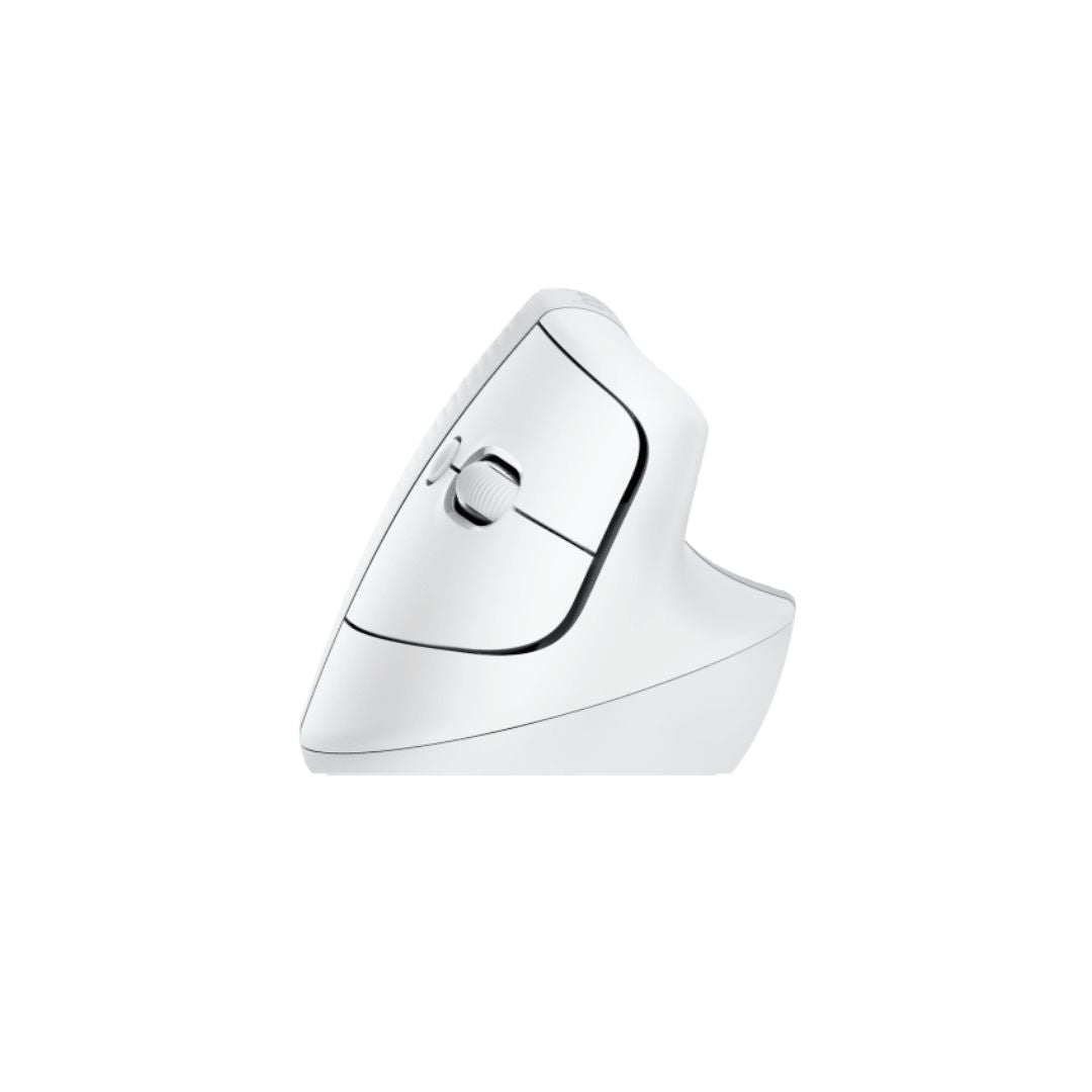 TJM Logitech Lift Vertical Ergonomic, Bluetooth, Wireless Mouse - White