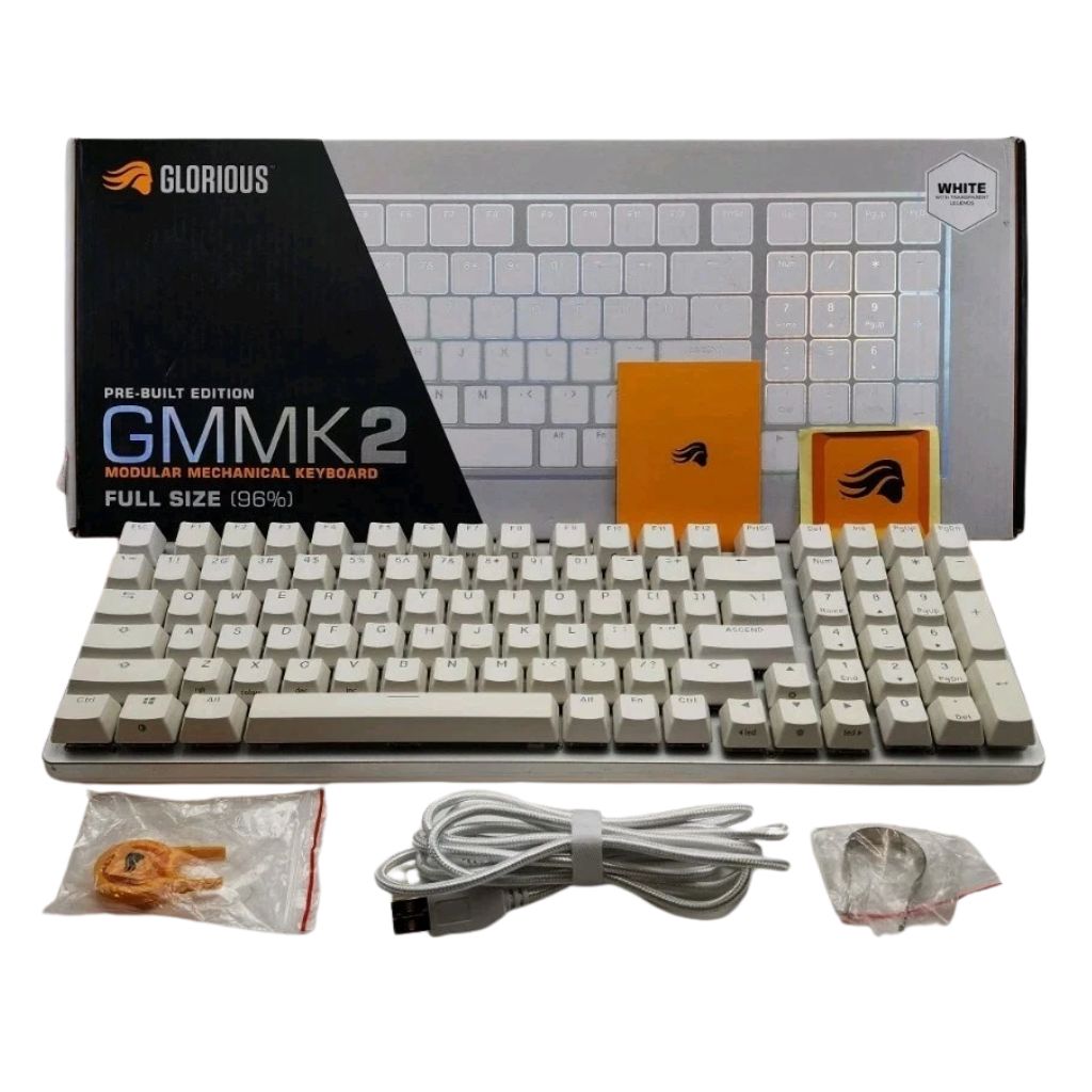 TJM Glorious GMMK 2 Full Size Keyboard - White