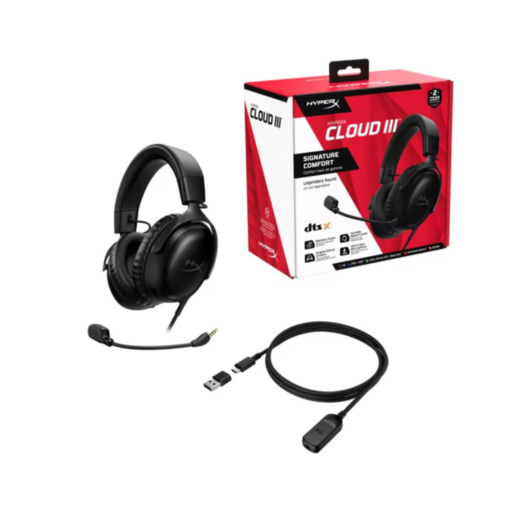 TJM HyperX Cloud III Wired Gaming Headset - Black