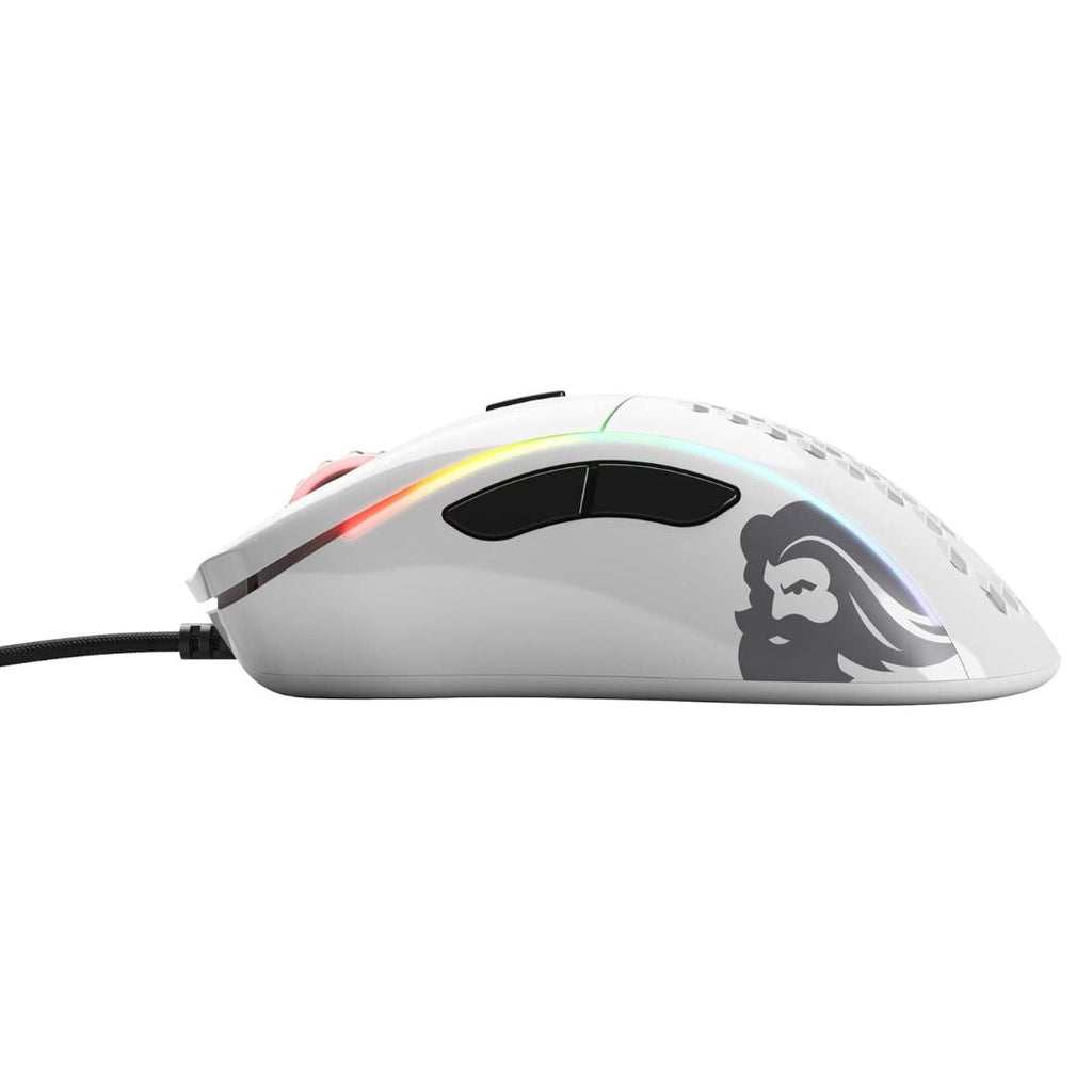 TJM Glorious Gaming Model D Minus Wired Gaming Mouse - Glossy White