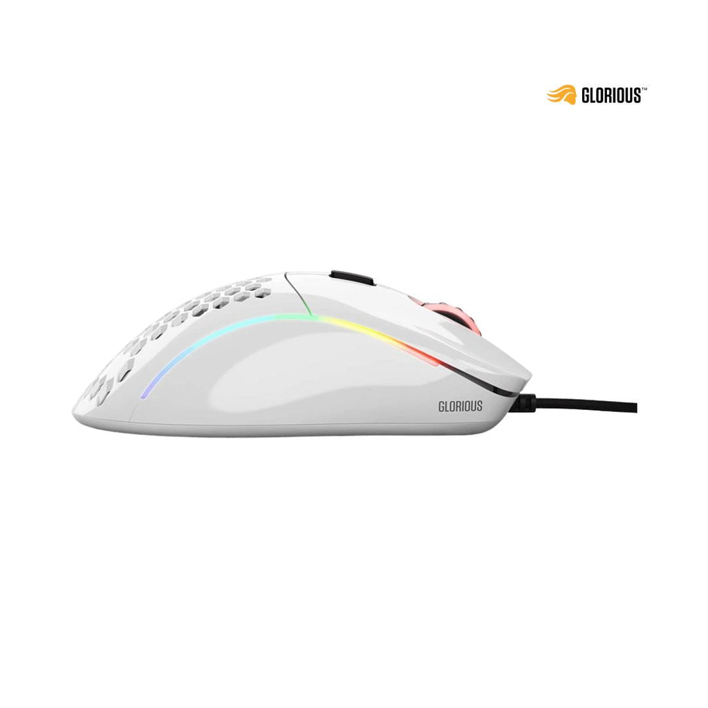 TJM Glorious Gaming Model D Wired Gaming Mouse - Glossy White