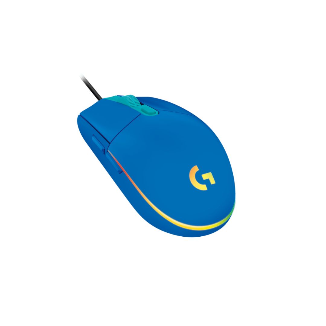 TJM Logitech G203 Blue Wired Gaming Mouse