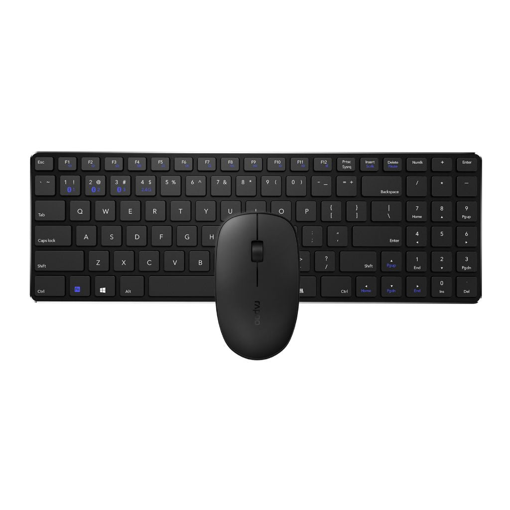 TJM Rapoo 9320M Wireless Keyboard and Mouse Combo Kit  - Black