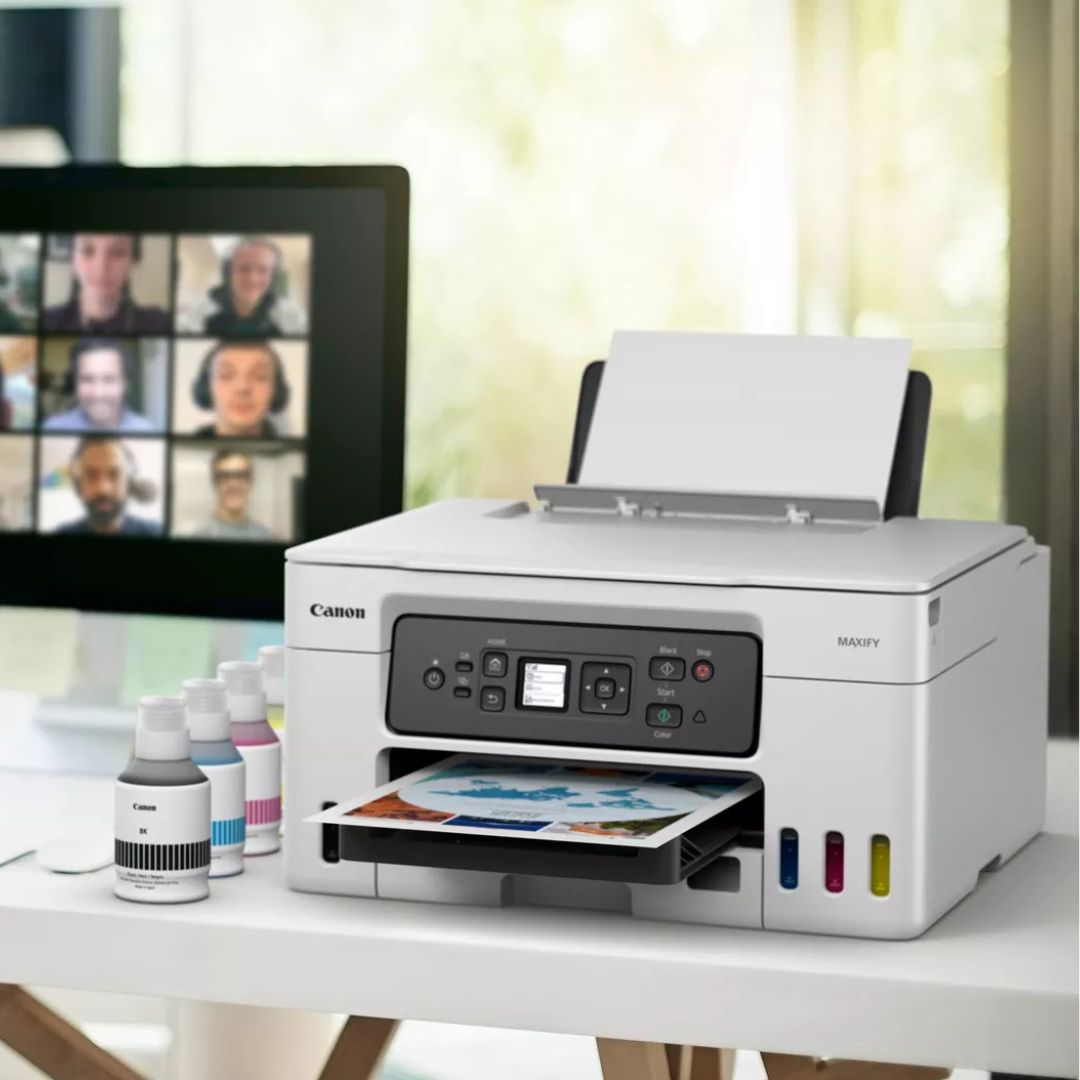 TJM Canon MAXIFY GX3040 Wireless 3-in-1 Refillable MegaTank Inkjet Printer