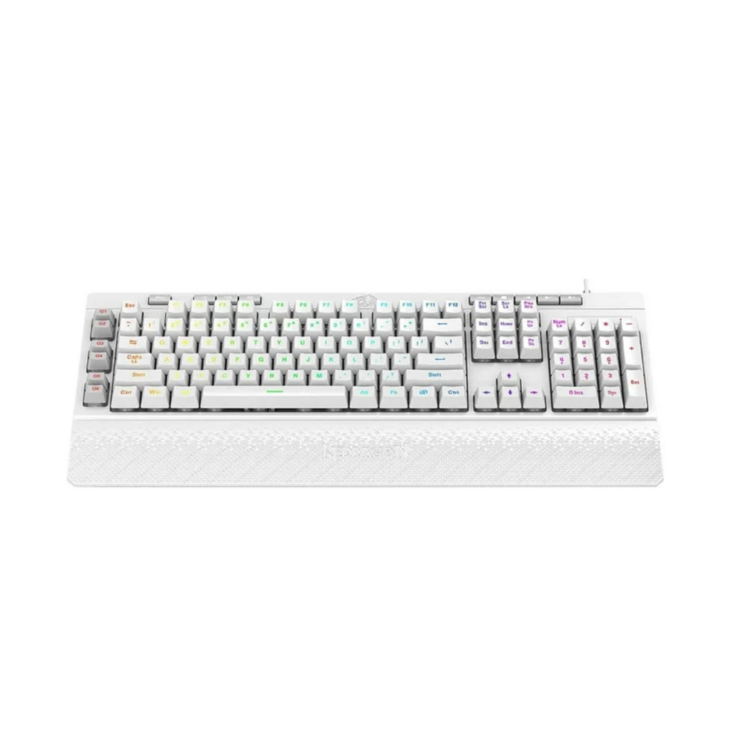 TJM Redragon K512 Shiva RGB Gaming Keyboard - White