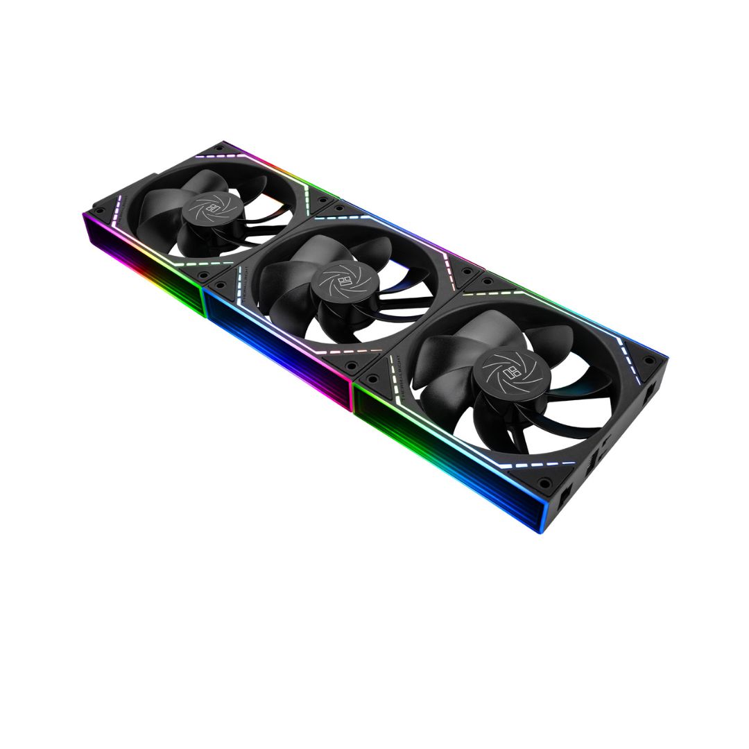 TJM Thermalright TL-M12QR X3 Reverse Fan Kit 120mm 3 Fan ARGB - Black