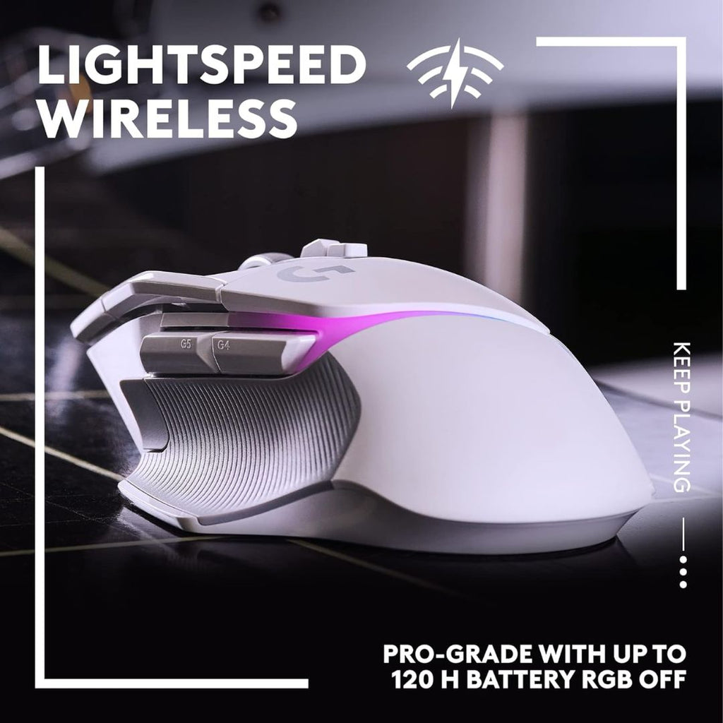 TJM Logitech G502 X PLUS Lightspeed Wireless Optical Mouse White