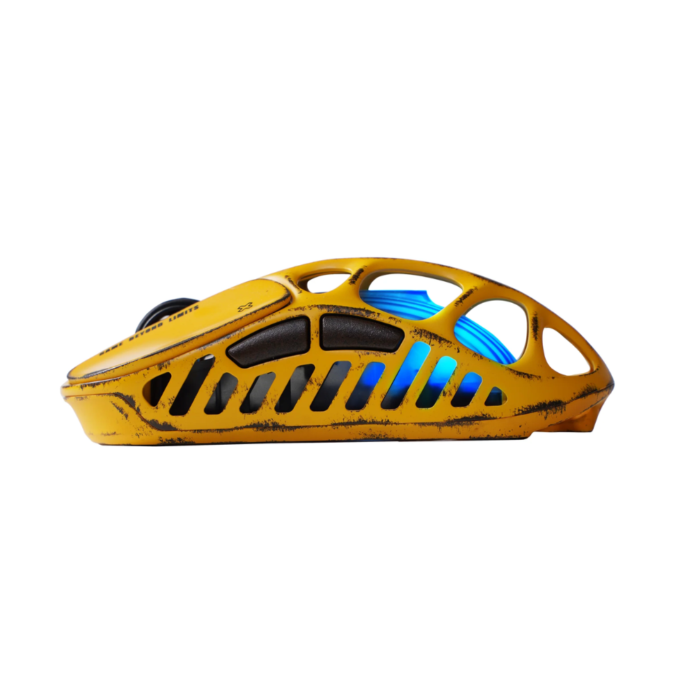 TJM GravaStar Mercury X Pro Gaming Mouse - Battle Worn-Yellow