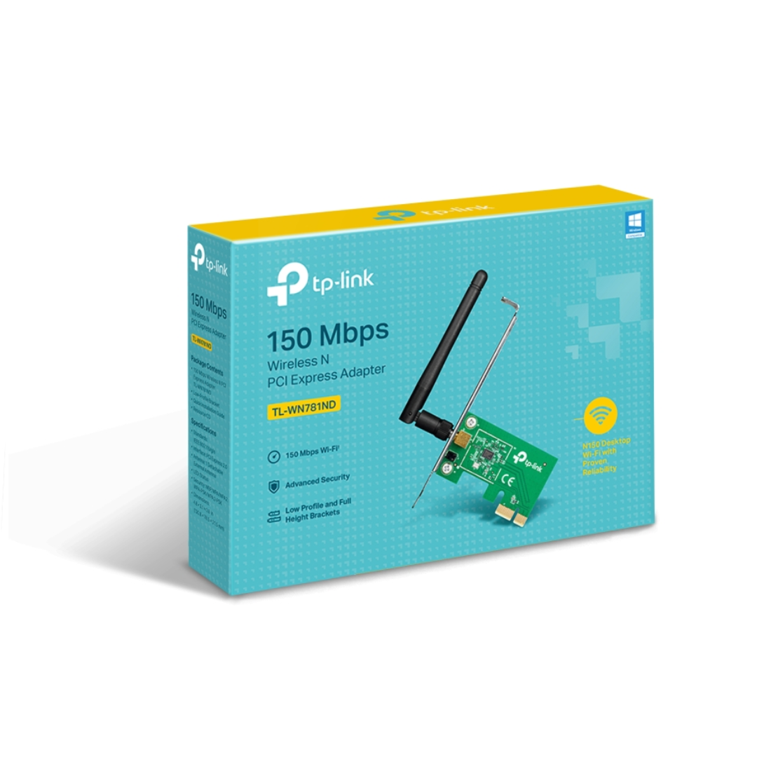 TJM TP-Link TL-WN781ND, 150Mbps Wireless N PCI Express Adapter