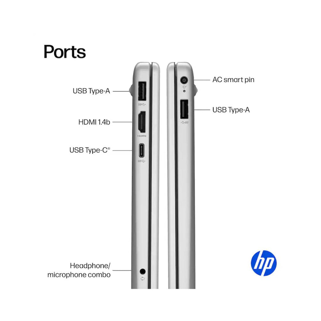 TJM HP 15-FD0215DX, Intel Core i5-1334U , RAM 16GB, SSD 512GB, Intel Graphics, 15.6 Inch FHD Touchscreen, Silver