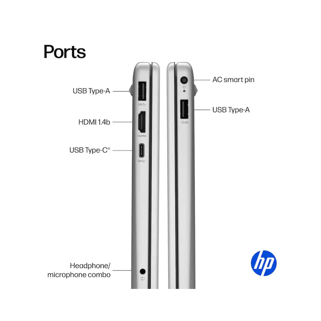 TJM HP 15-FD0215DX, Intel Core i5-1334U , RAM 16GB, SSD 512GB, Intel Graphics, 15.6 Inch FHD Touchscreen, Silver