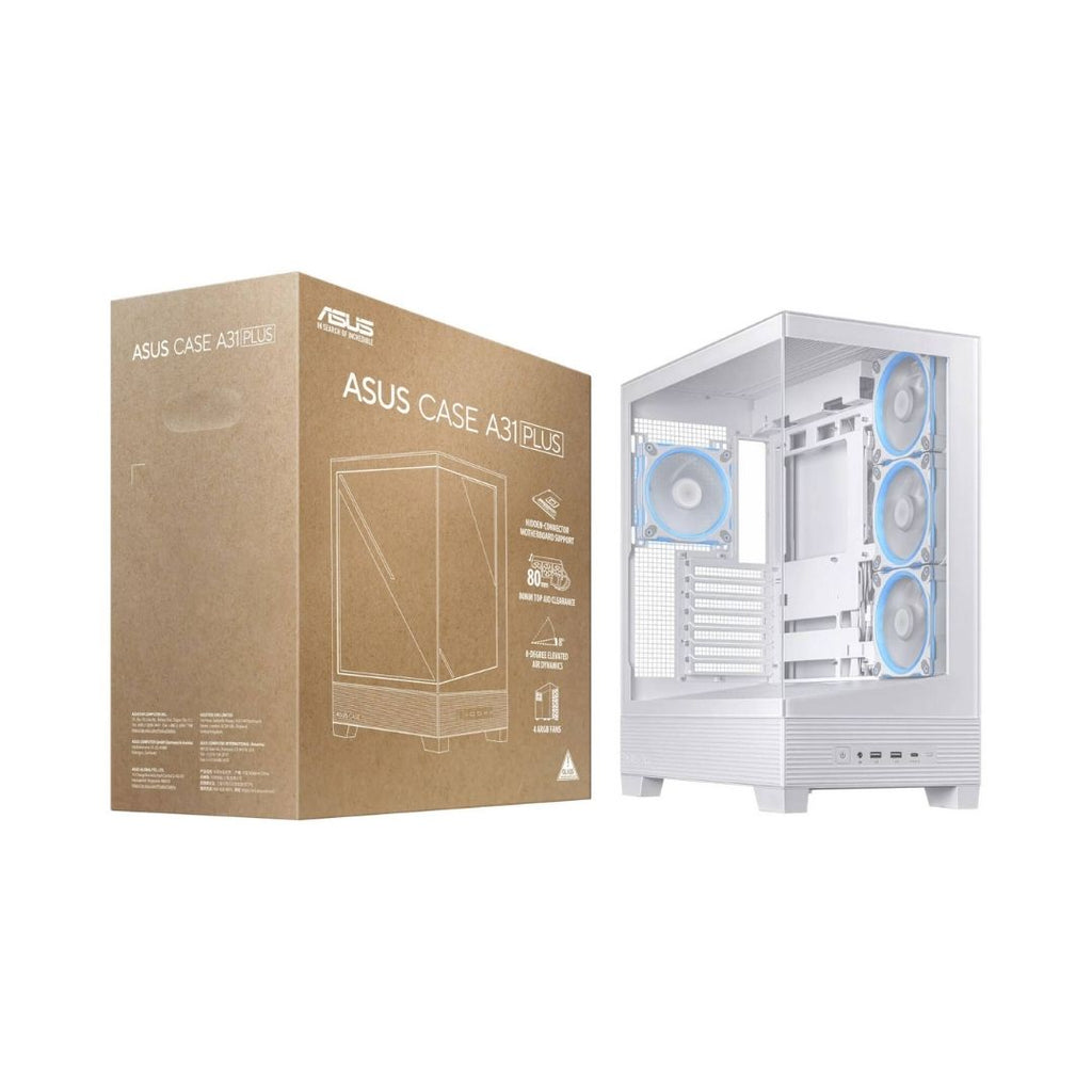 TJM ASUS A31 PLUS Case , 4 Fan ARGB - White
