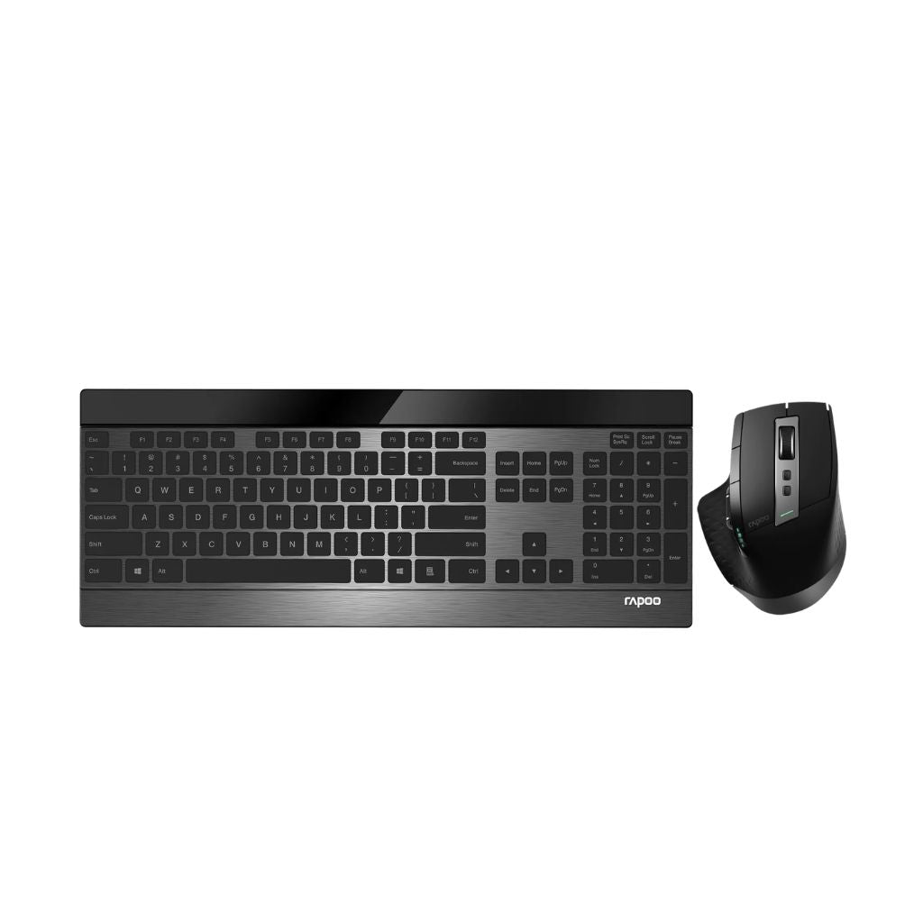 TJM Rapoo 9900M Wireless Keyboard and Mouse Combo Kit  - Black