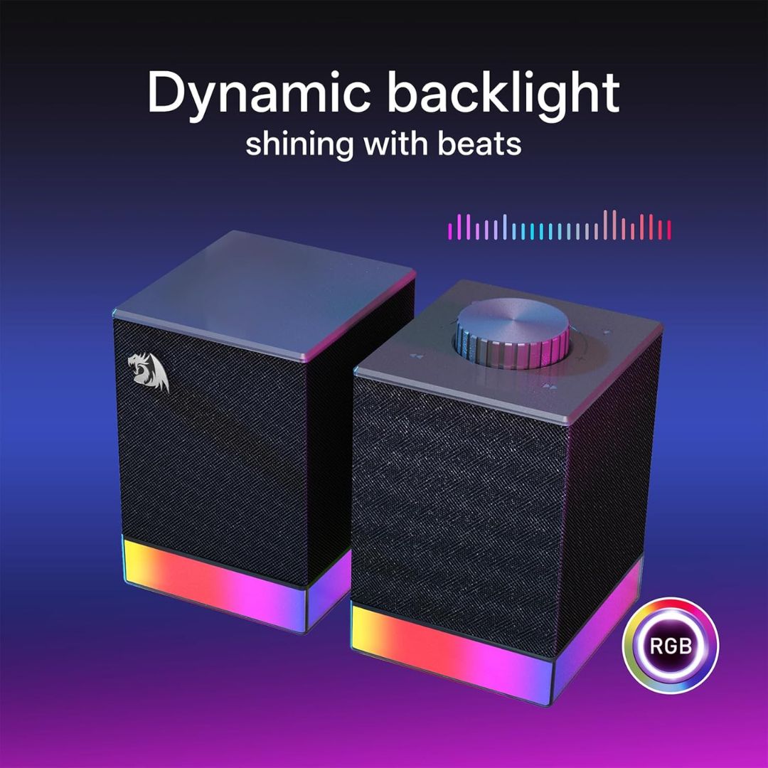 TJM Redragon Glyph GS517 RGB Wireless Desktop Speakers