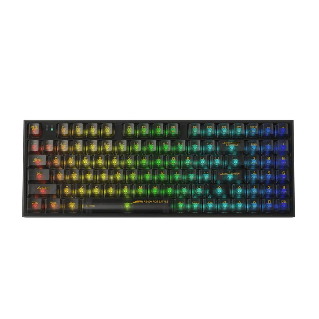 TJM Redragon IRELIA K658CTB PRO RGB 90%, USB-C wired, BT , 2.4 GHz wireless Translucent Crystal Switch