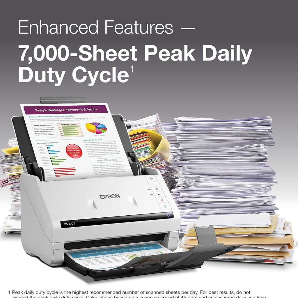 TJM Epson DS-770 II - Color Duplex Document Scanner