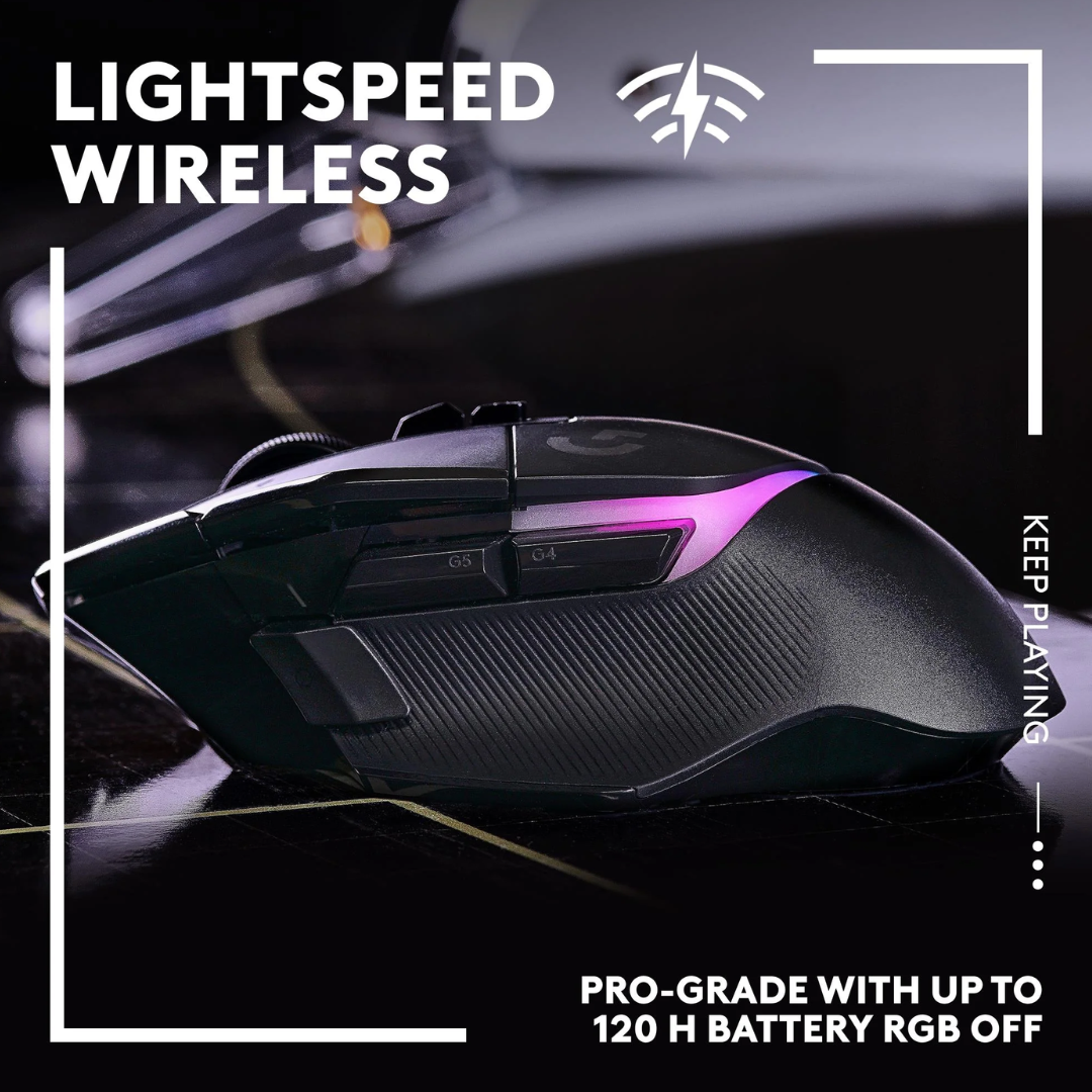 TJM Logitech G502 X PLUS Lightspeed Wireless Optical Mouse Black