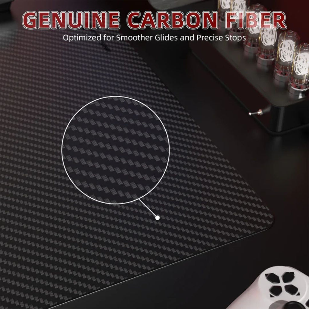 TJM ATTACK SHARK CM04 XL 490*490mm eSport Carbon Fiber Gaming Mousepad - Eclipse Black