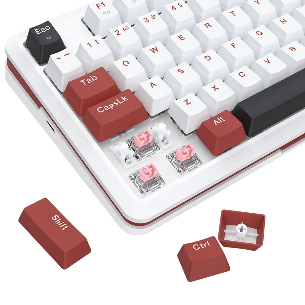 TJM Redragon K721WRB Stormhunter Magnetic Wired - White Red