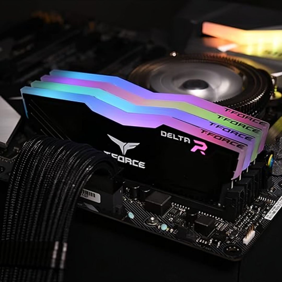 TJM TEAMGROUP T-Force Delta RGB DDR4 Ram 16GB (2x8GB) 3600MHz CL18 - Black