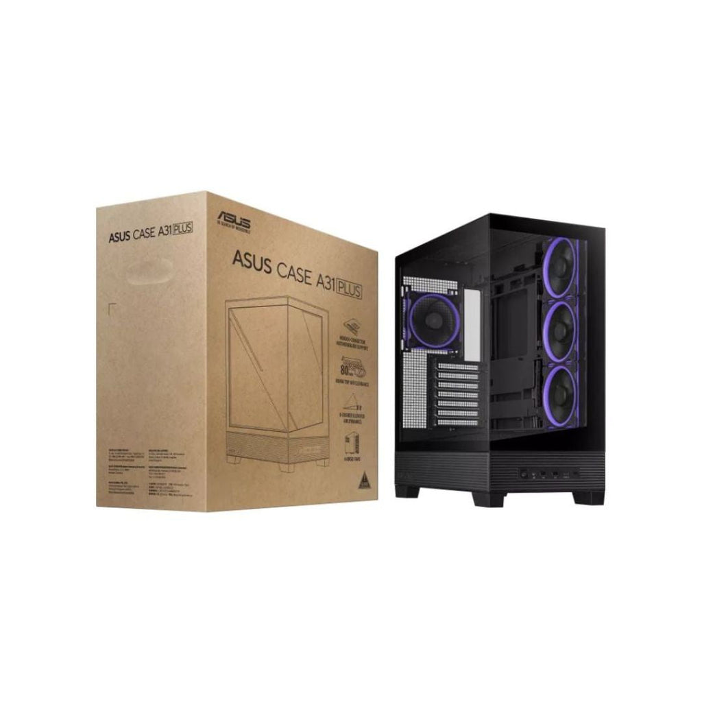 TJM ASUS A31 PLUS Case , 4 Fan ARGB - Black