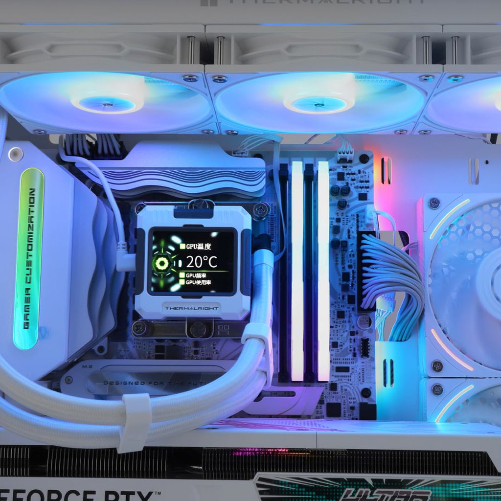 TJM Thermalright Frozen Warframe 360 ARGB Liquid CPU Cooler - White