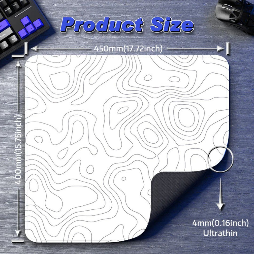 TJM ATTACK SHARK CM02 eSport Gaming Mousepad - White Contours