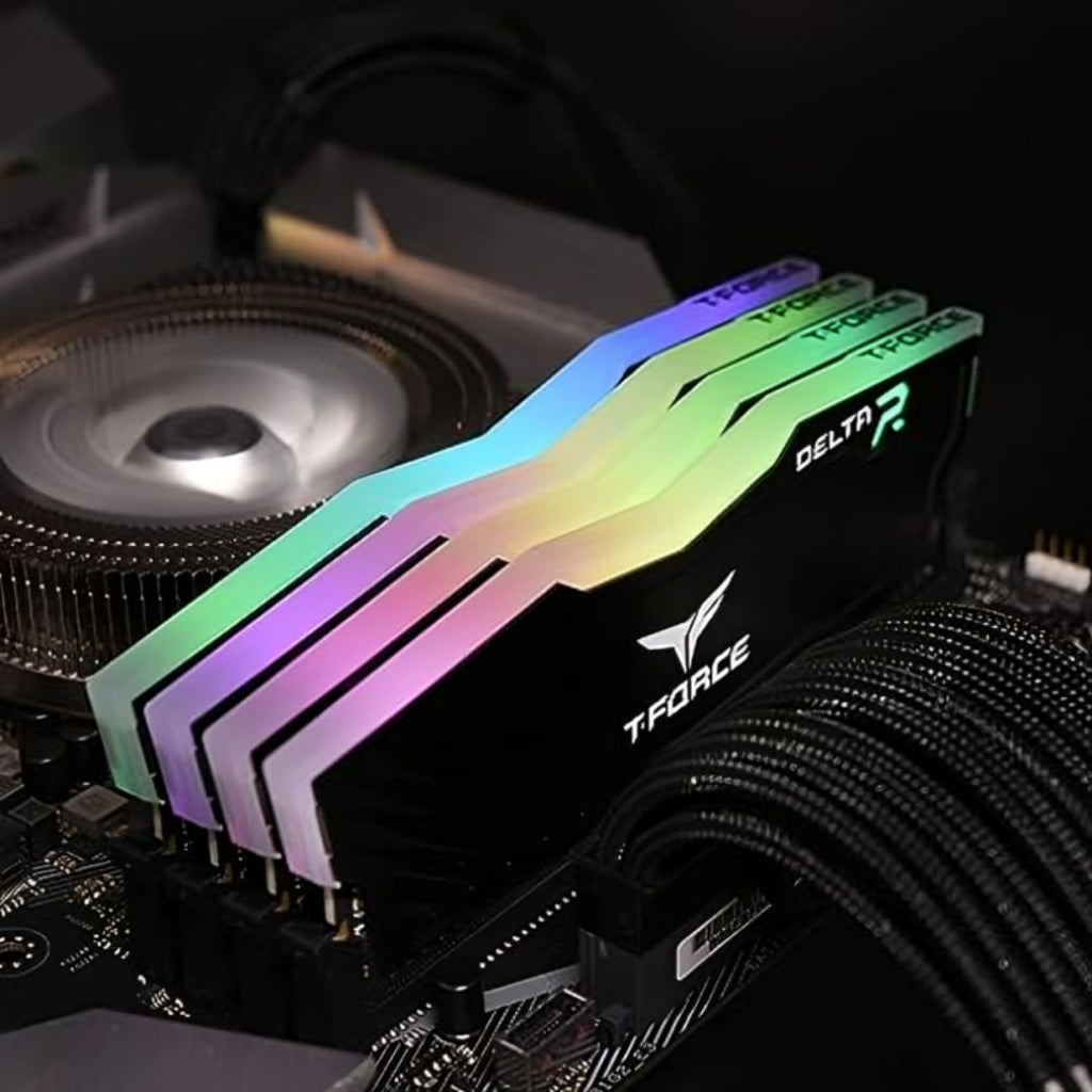 TJM TEAMGROUP T-Force Delta RGB DDR4 Ram 16GB (2x8GB) 3600MHz CL18 - Black