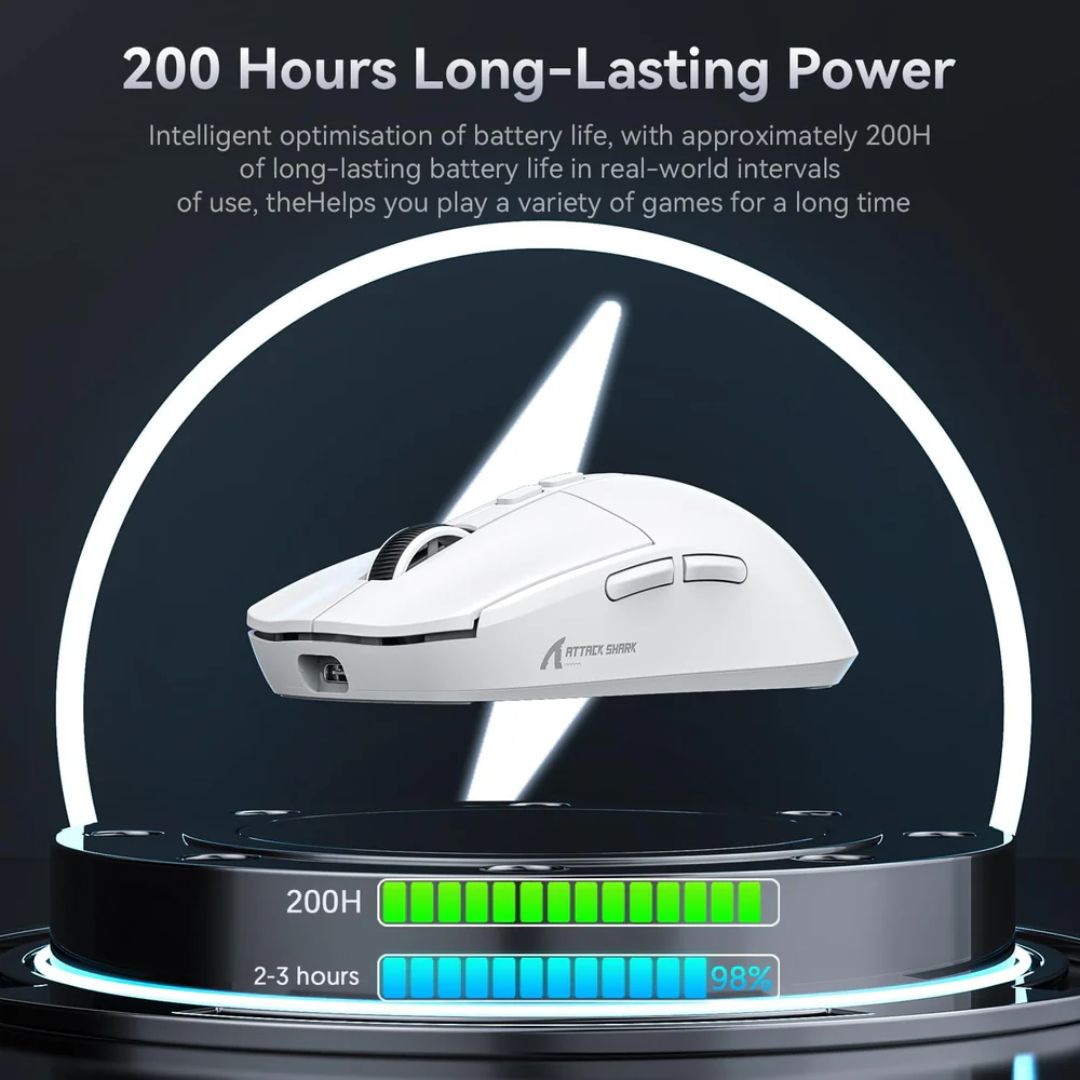 TJM ATTACK SHARK X6  Wireless Gaming Mouse - White