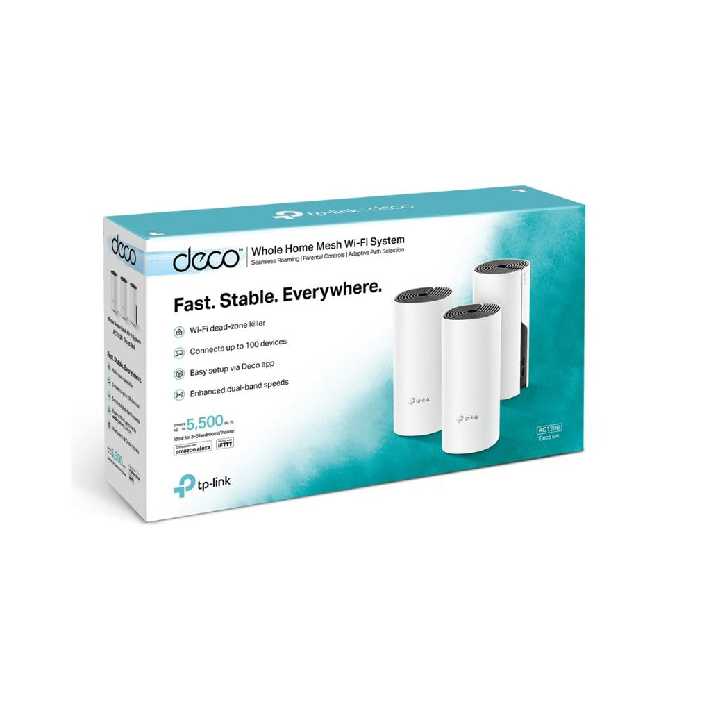 TJM TP-Link Deco M4 AC1200 Whole Home Mesh Wi-Fi System 3-Pack