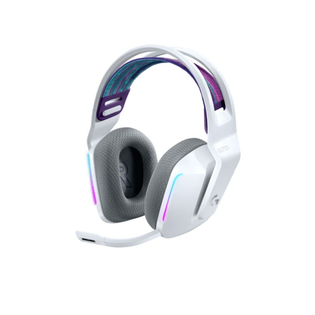TJM Logitech G733 Lightspeed Wireless Gaming Headset - White